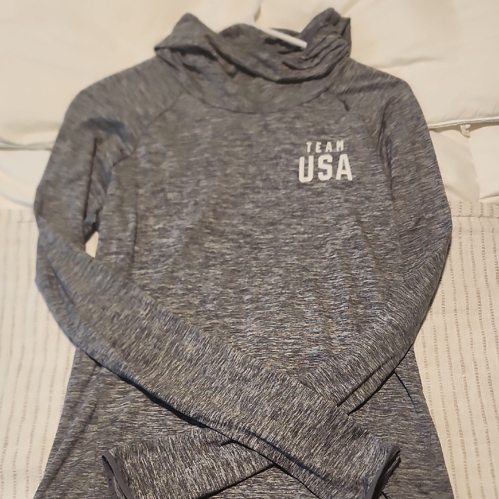 Nike Team USA Gray Long Sleeve Hoodie